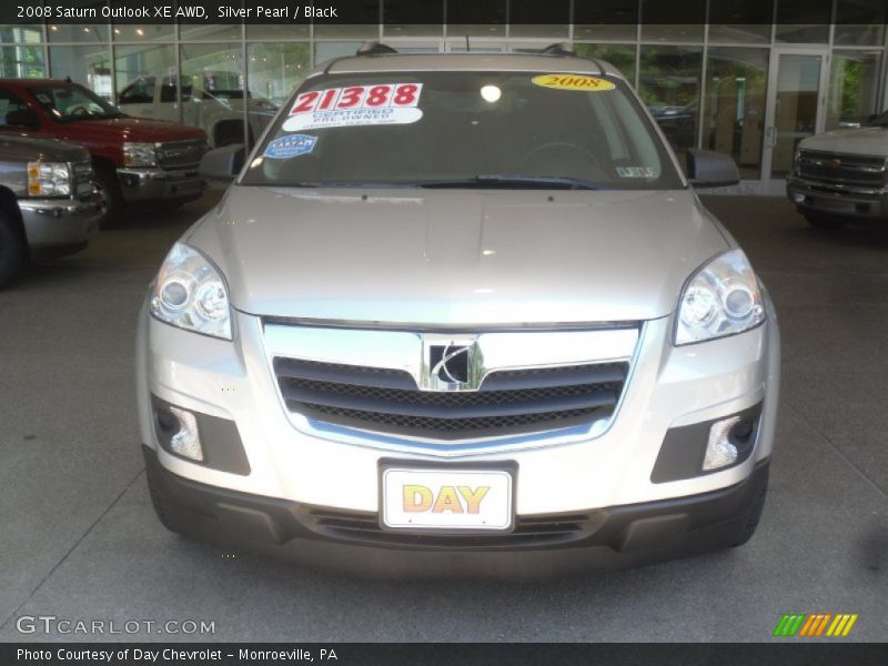 Silver Pearl / Black 2008 Saturn Outlook XE AWD