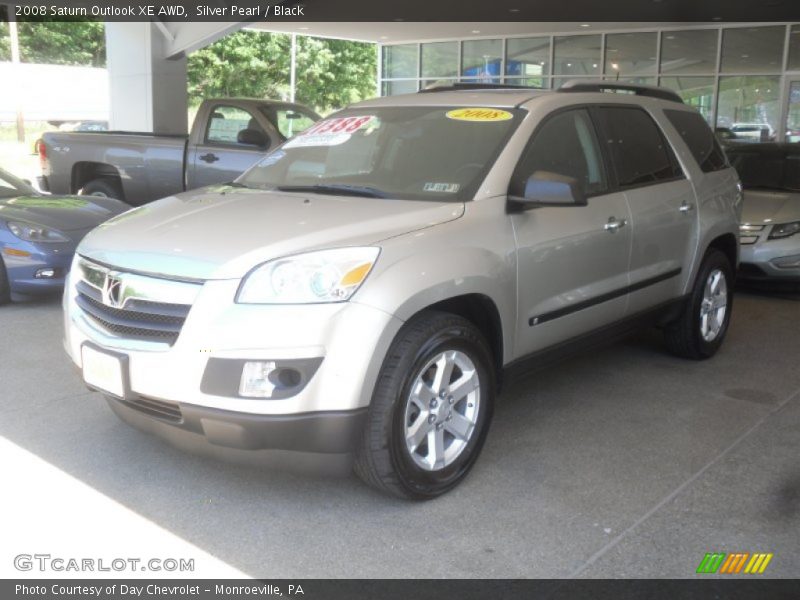 Silver Pearl / Black 2008 Saturn Outlook XE AWD