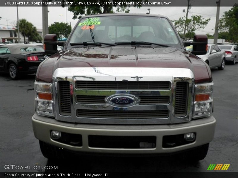Dark Copper Metallic / Chaparral Brown 2008 Ford F350 Super Duty King Ranch Crew Cab 4x4