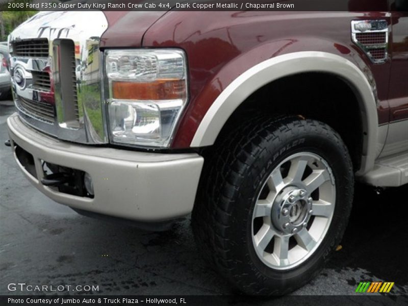 Dark Copper Metallic / Chaparral Brown 2008 Ford F350 Super Duty King Ranch Crew Cab 4x4