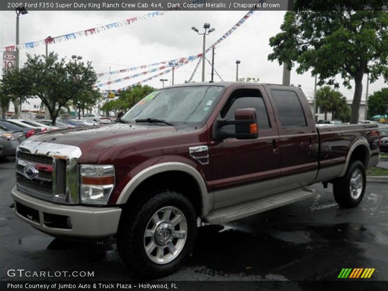 Dark Copper Metallic / Chaparral Brown 2008 Ford F350 Super Duty King Ranch Crew Cab 4x4