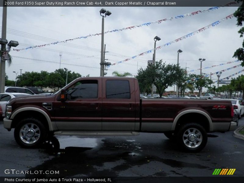 Dark Copper Metallic / Chaparral Brown 2008 Ford F350 Super Duty King Ranch Crew Cab 4x4