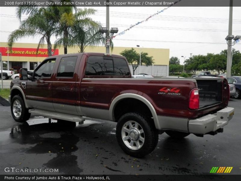Dark Copper Metallic / Chaparral Brown 2008 Ford F350 Super Duty King Ranch Crew Cab 4x4