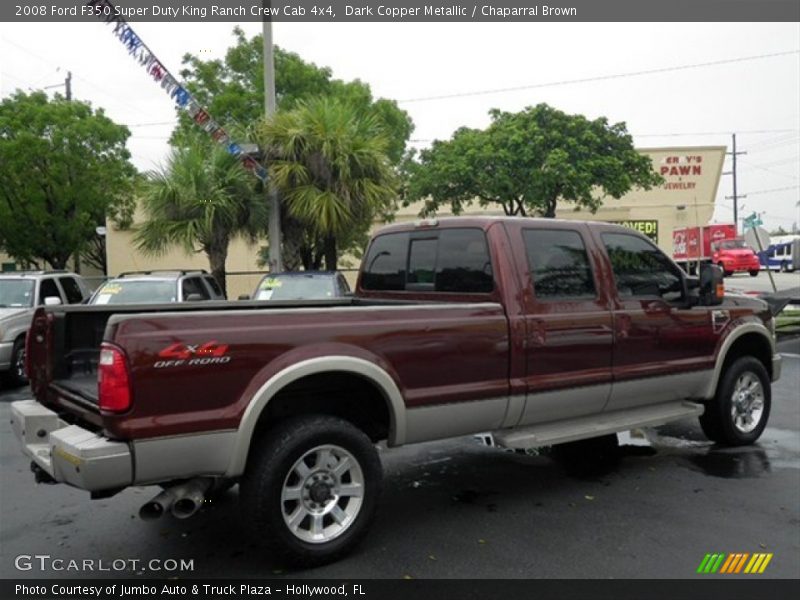 Dark Copper Metallic / Chaparral Brown 2008 Ford F350 Super Duty King Ranch Crew Cab 4x4