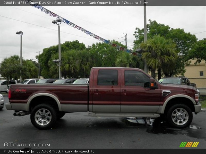 Dark Copper Metallic / Chaparral Brown 2008 Ford F350 Super Duty King Ranch Crew Cab 4x4