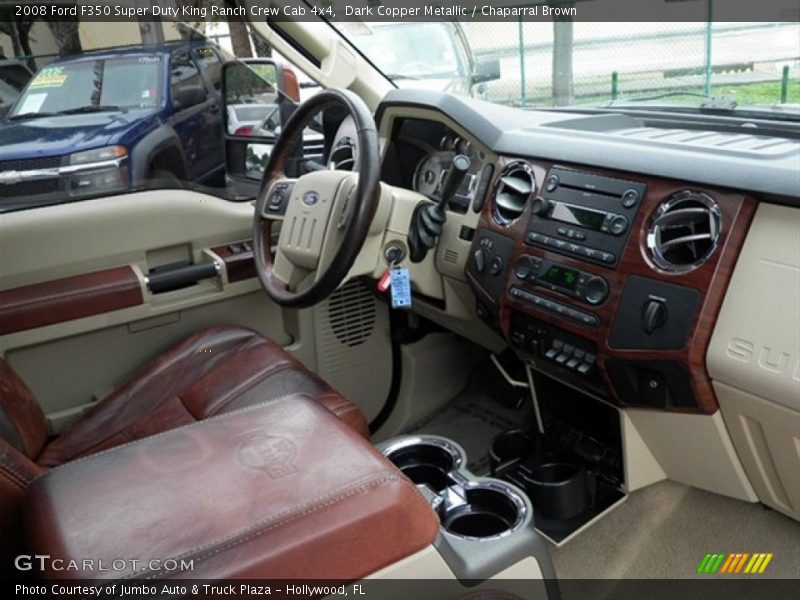 Dark Copper Metallic / Chaparral Brown 2008 Ford F350 Super Duty King Ranch Crew Cab 4x4