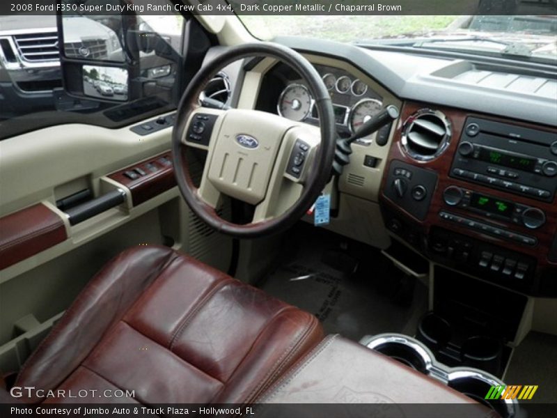 Dark Copper Metallic / Chaparral Brown 2008 Ford F350 Super Duty King Ranch Crew Cab 4x4