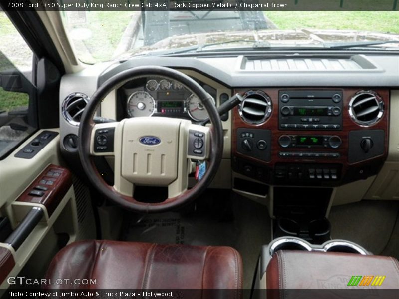 Dark Copper Metallic / Chaparral Brown 2008 Ford F350 Super Duty King Ranch Crew Cab 4x4