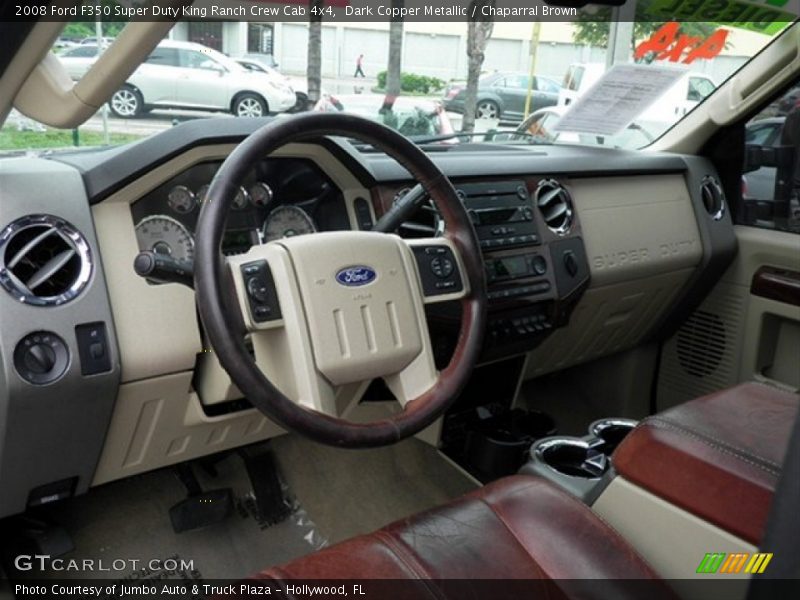 Dark Copper Metallic / Chaparral Brown 2008 Ford F350 Super Duty King Ranch Crew Cab 4x4