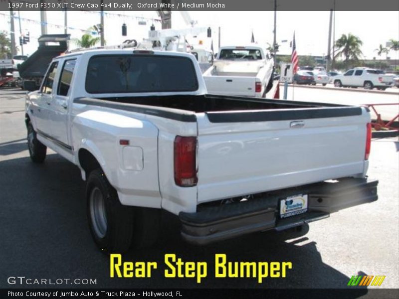Oxford White / Medium Mocha 1997 Ford F350 XLT Crew Cab 4x4 Dually