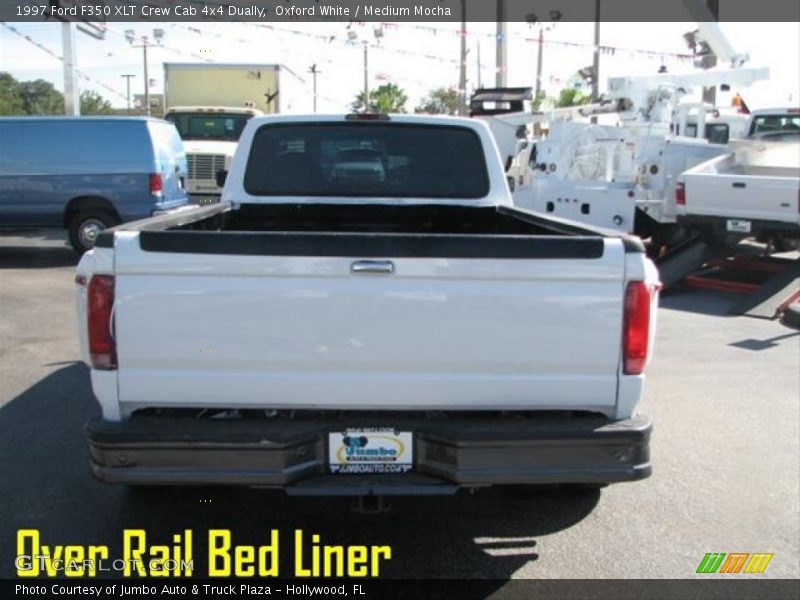 Oxford White / Medium Mocha 1997 Ford F350 XLT Crew Cab 4x4 Dually