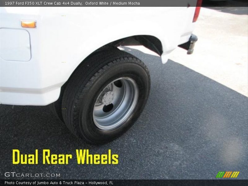 Oxford White / Medium Mocha 1997 Ford F350 XLT Crew Cab 4x4 Dually