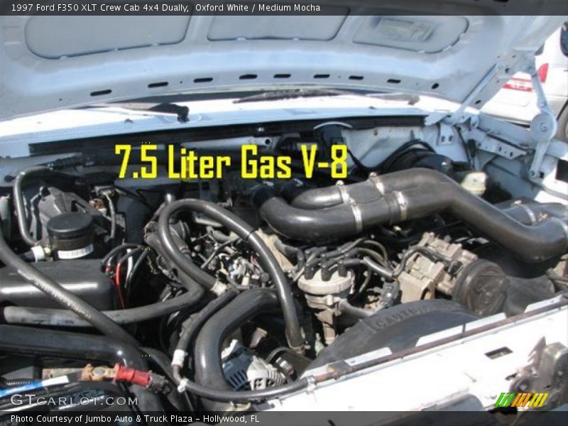 Oxford White / Medium Mocha 1997 Ford F350 XLT Crew Cab 4x4 Dually