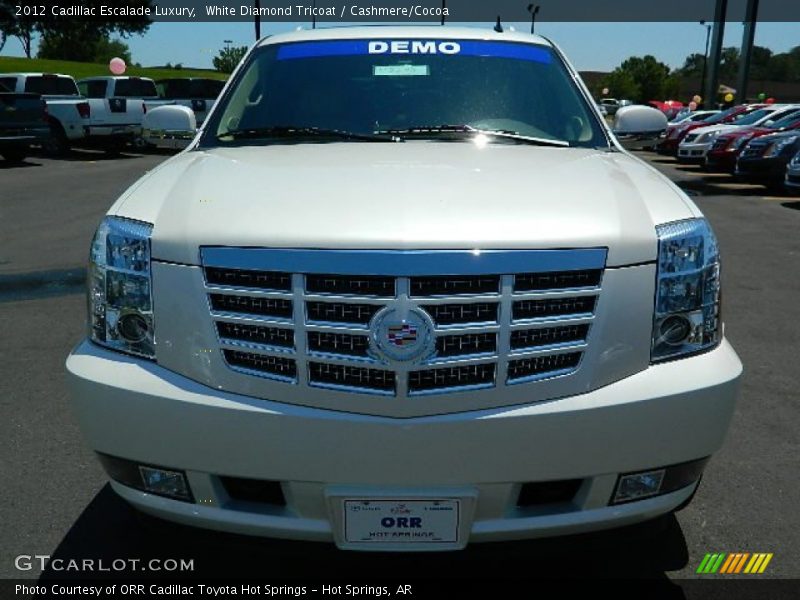 White Diamond Tricoat / Cashmere/Cocoa 2012 Cadillac Escalade Luxury