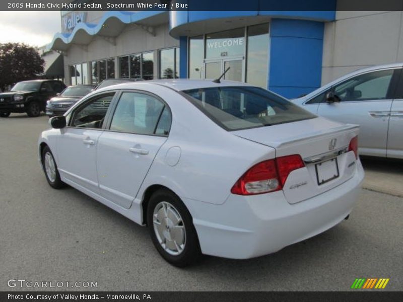 Spectrum White Pearl / Blue 2009 Honda Civic Hybrid Sedan