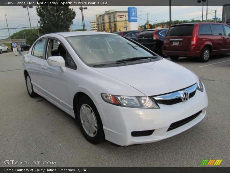 Spectrum White Pearl / Blue 2009 Honda Civic Hybrid Sedan