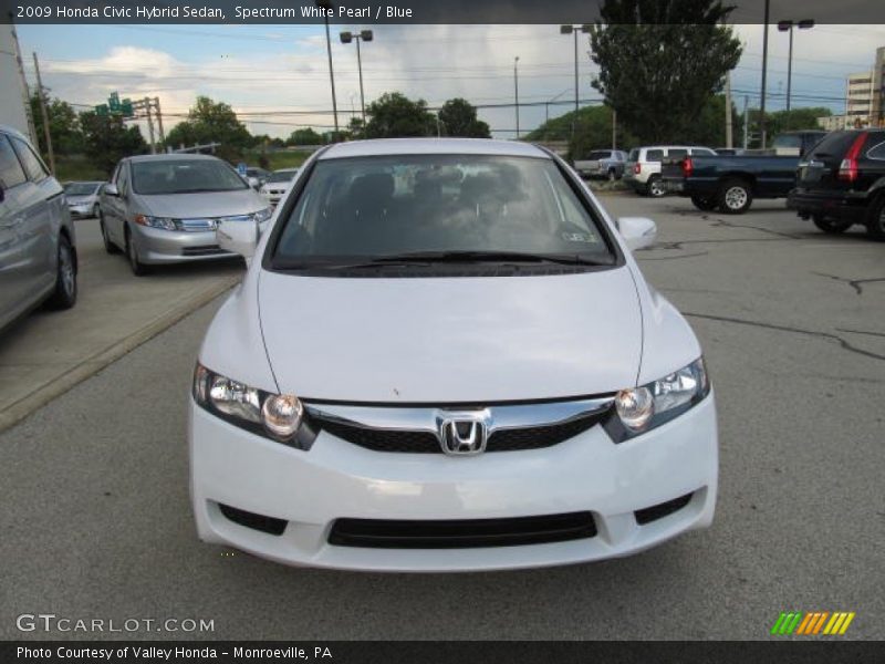 Spectrum White Pearl / Blue 2009 Honda Civic Hybrid Sedan