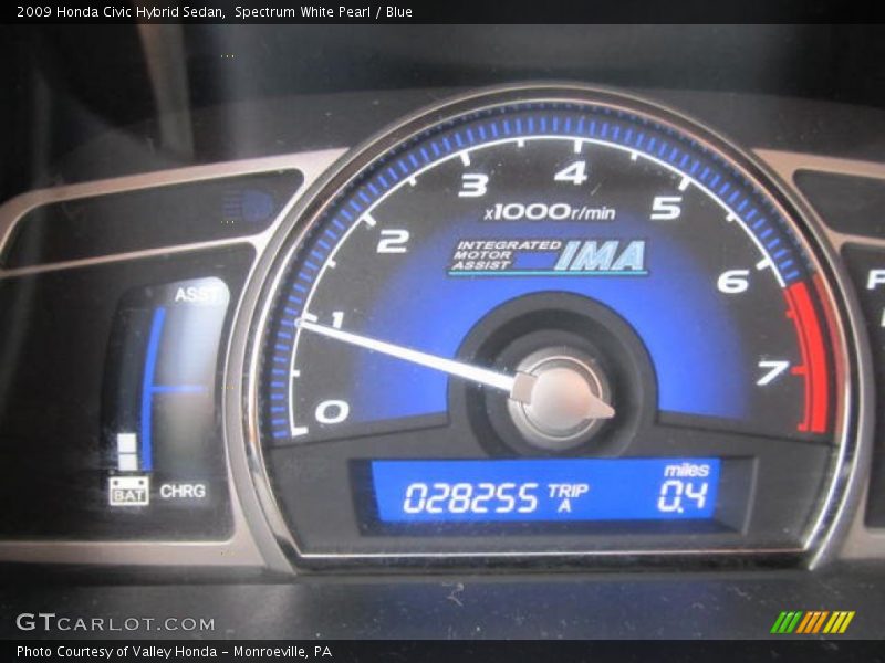 Spectrum White Pearl / Blue 2009 Honda Civic Hybrid Sedan