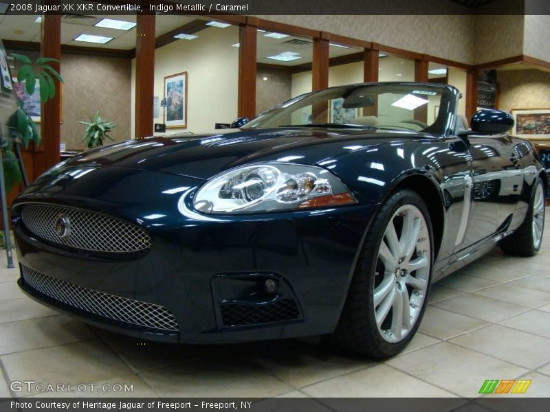 Indigo Metallic / Caramel 2008 Jaguar XK XKR Convertible