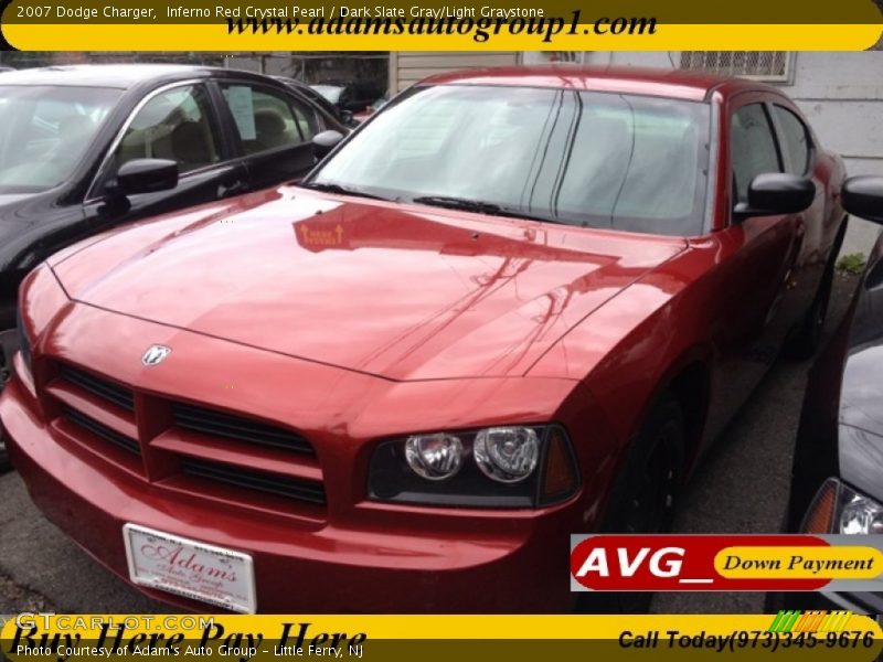 Inferno Red Crystal Pearl / Dark Slate Gray/Light Graystone 2007 Dodge Charger