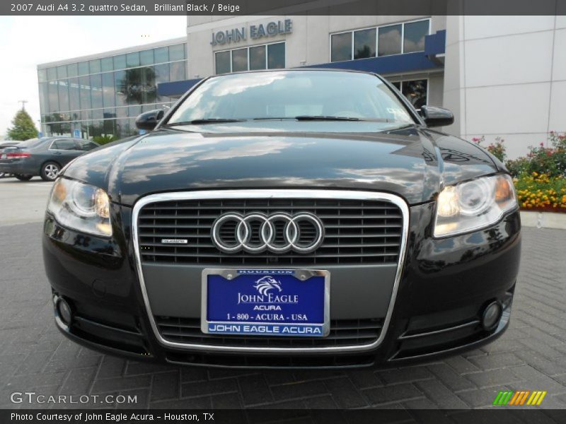 Brilliant Black / Beige 2007 Audi A4 3.2 quattro Sedan