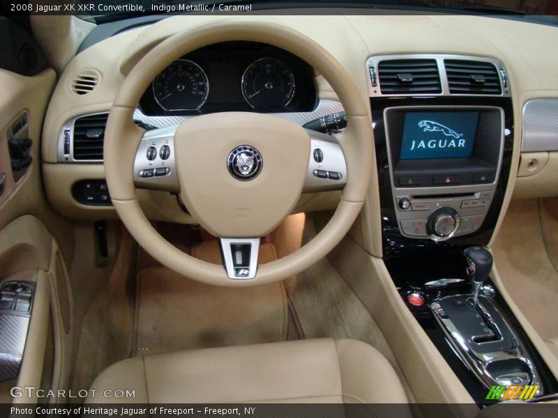 Indigo Metallic / Caramel 2008 Jaguar XK XKR Convertible