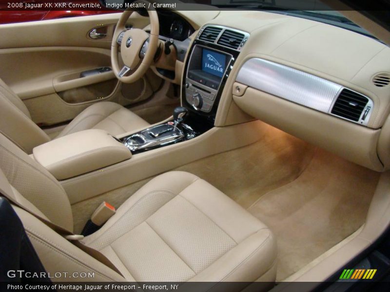 Indigo Metallic / Caramel 2008 Jaguar XK XKR Convertible