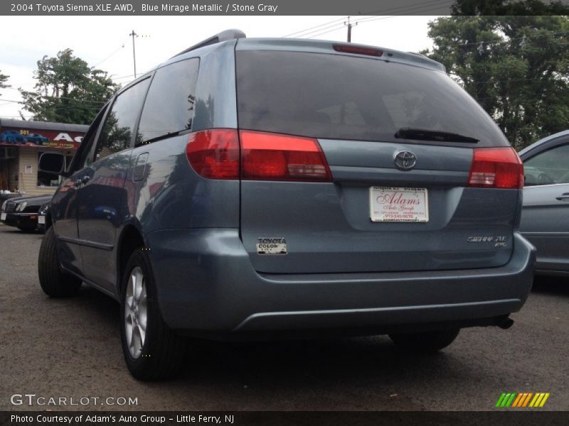 Blue Mirage Metallic / Stone Gray 2004 Toyota Sienna XLE AWD