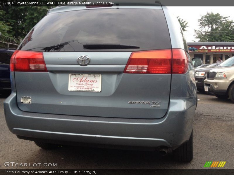 Blue Mirage Metallic / Stone Gray 2004 Toyota Sienna XLE AWD