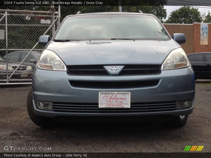 Blue Mirage Metallic / Stone Gray 2004 Toyota Sienna XLE AWD