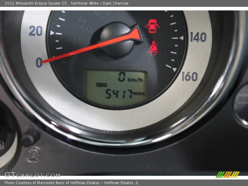 Northstar White / Dark Charcoal 2012 Mitsubishi Eclipse Spyder GT