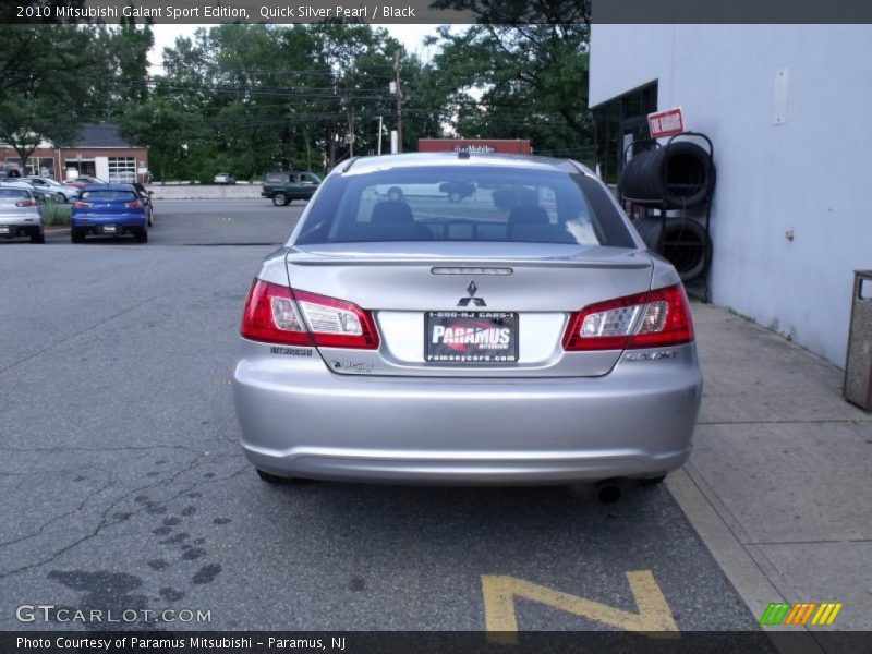Quick Silver Pearl / Black 2010 Mitsubishi Galant Sport Edition