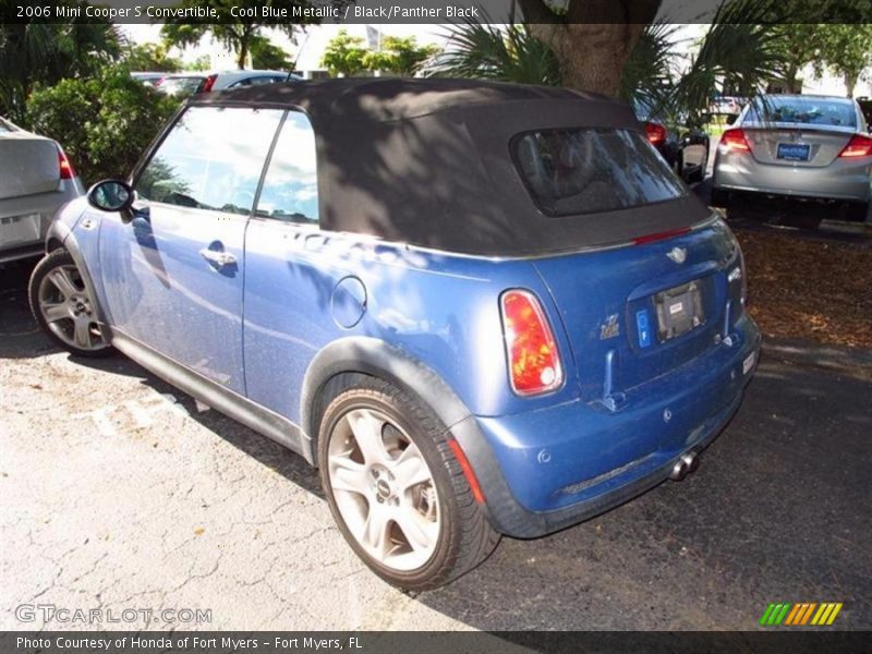Cool Blue Metallic / Black/Panther Black 2006 Mini Cooper S Convertible