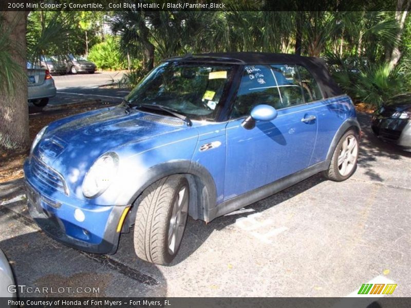 Cool Blue Metallic / Black/Panther Black 2006 Mini Cooper S Convertible