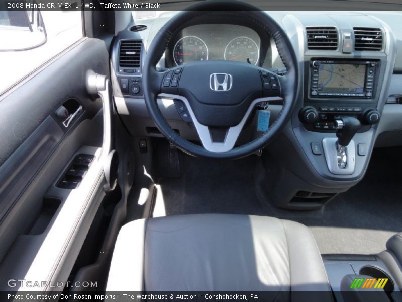 Taffeta White / Black 2008 Honda CR-V EX-L 4WD