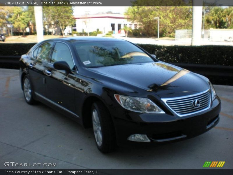 Obsidian Black / Alabaster Off White 2009 Lexus LS 460