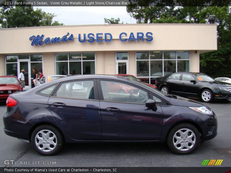 Violet Grey Metallic / Light Stone/Charcoal Black 2012 Ford Fiesta S Sedan