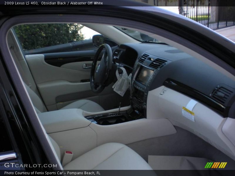 Obsidian Black / Alabaster Off White 2009 Lexus LS 460