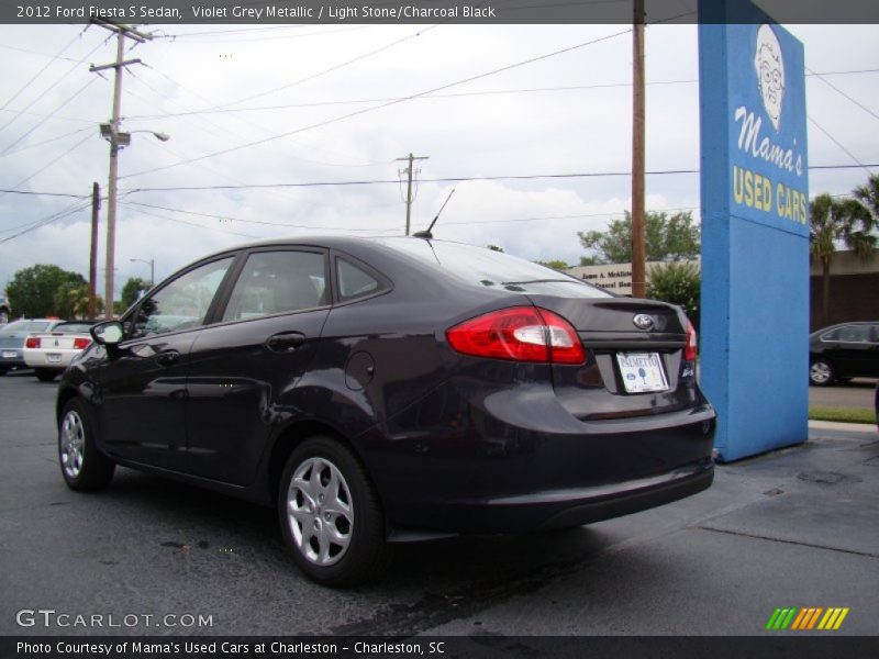 Violet Grey Metallic / Light Stone/Charcoal Black 2012 Ford Fiesta S Sedan