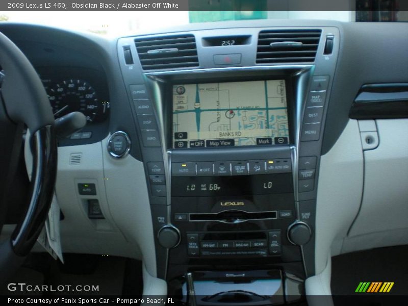 Obsidian Black / Alabaster Off White 2009 Lexus LS 460