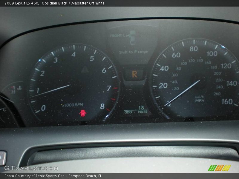 Obsidian Black / Alabaster Off White 2009 Lexus LS 460