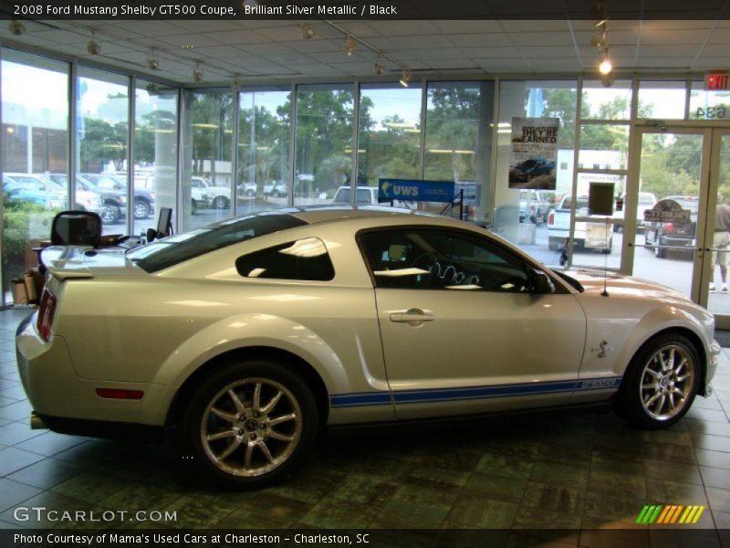 Brilliant Silver Metallic / Black 2008 Ford Mustang Shelby GT500 Coupe