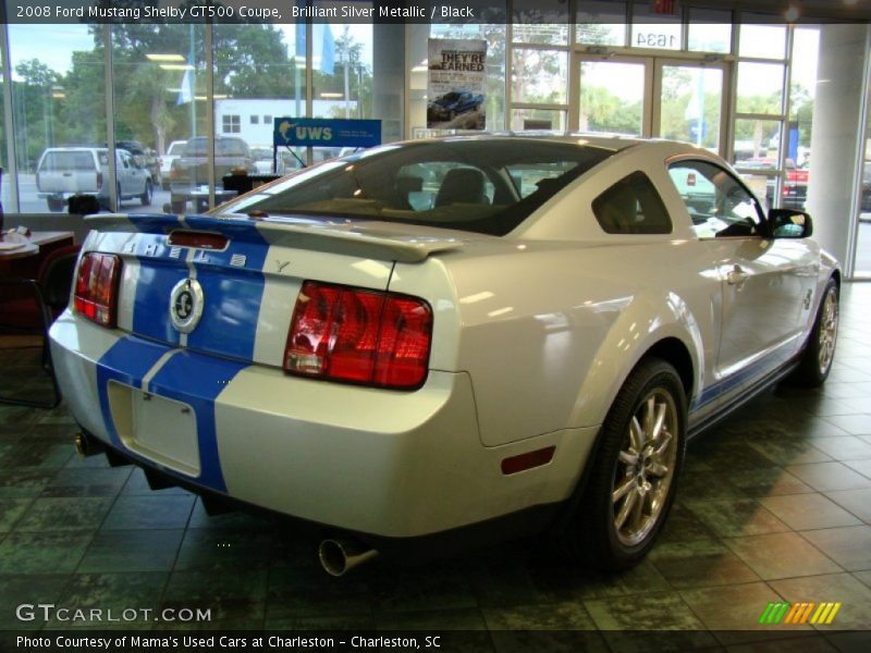 Brilliant Silver Metallic / Black 2008 Ford Mustang Shelby GT500 Coupe