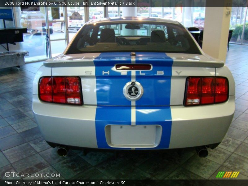 Brilliant Silver Metallic / Black 2008 Ford Mustang Shelby GT500 Coupe