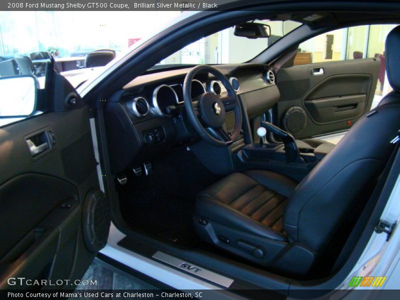 Brilliant Silver Metallic / Black 2008 Ford Mustang Shelby GT500 Coupe