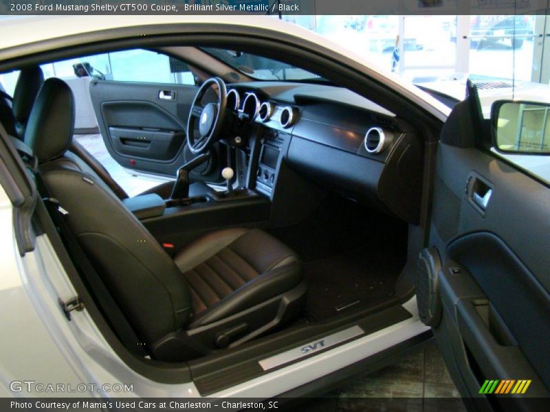Brilliant Silver Metallic / Black 2008 Ford Mustang Shelby GT500 Coupe