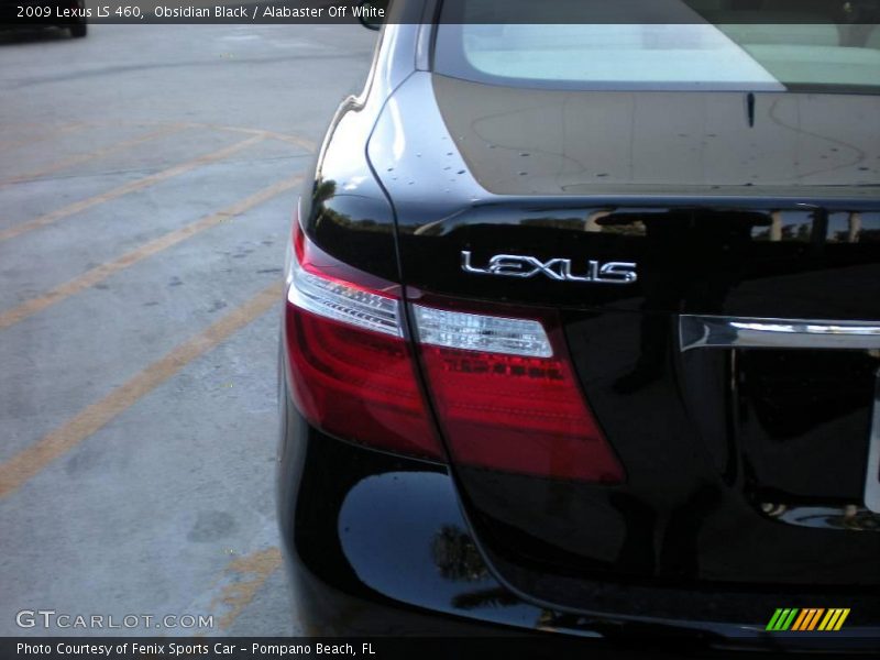 Obsidian Black / Alabaster Off White 2009 Lexus LS 460