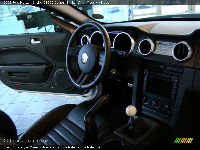 Brilliant Silver Metallic / Black 2008 Ford Mustang Shelby GT500 Coupe