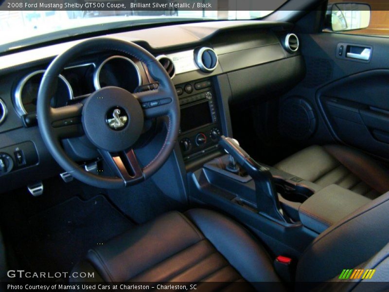 Brilliant Silver Metallic / Black 2008 Ford Mustang Shelby GT500 Coupe