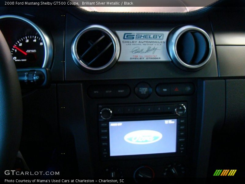 Brilliant Silver Metallic / Black 2008 Ford Mustang Shelby GT500 Coupe